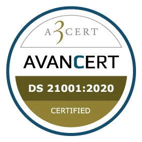 DS 21001 certificeringslogo