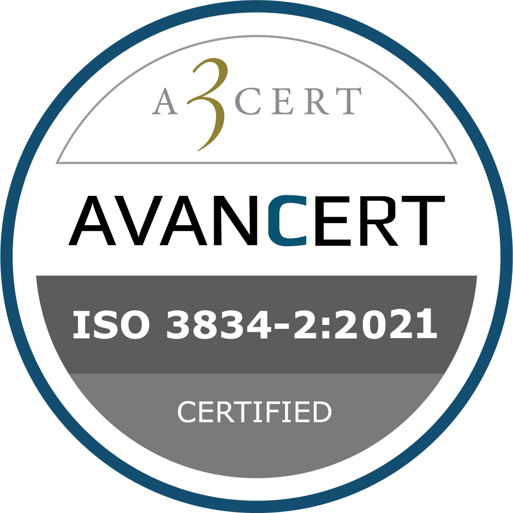 ISO 3834 certificeringslogo